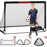 6x4 ft Pop Up Soccer Goals for Kids