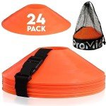 Football Training Cones with Mesh Bag - 24 Pack