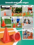 GHB Set of 12 Soccer Training Cones with Guide