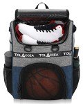 Tolaccea Blue Soccer Backpack with Ball Compartment