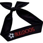 Personalized Black Soccer Headband with Embroidered Name