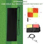 Soccer Referee Kit with Flags, Cards, Whistle