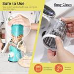 Portable Rotary Cheese Grater with 3 Stainless Blades