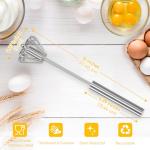 OOKUU Semi-Automatic Stainless Steel Egg Whisk