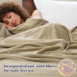 Soft Khaki Fleece Blanket for Cozy Comfort