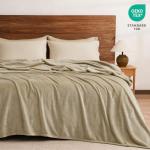 Soft Khaki Fleece Blanket for Cozy Comfort