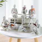 Modern Abstract Reading Feminine Figure Sculpture