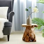 Natural Cedar Stump Stool and Side Table