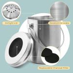 Odorless Stainless Steel Kitchen Compost Bin 1.3 Gallon
