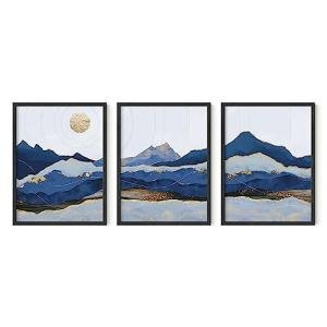 Mountain Blue Art Set - Nature Wall Decor