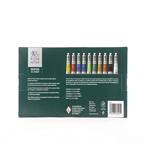 Winsor & Newton Winton Oil Paint Set, 10 Colors