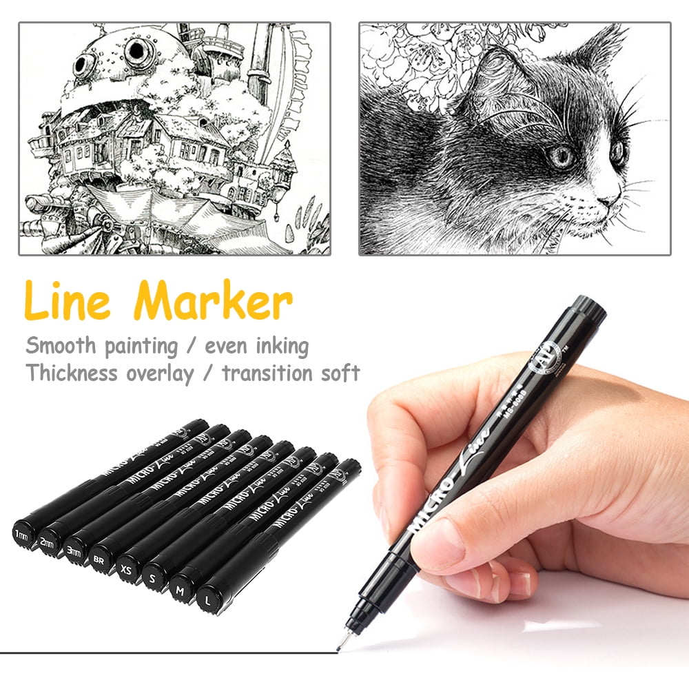 ODOMY 8-Piece Calligraphy Brush Marker Set
