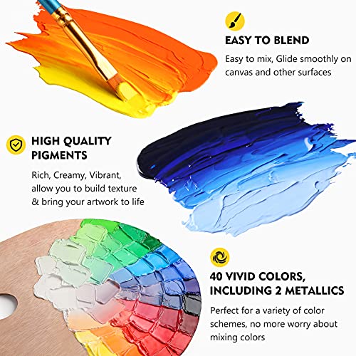 Magicfly Oil Paint Set - 40 Vivid Colors