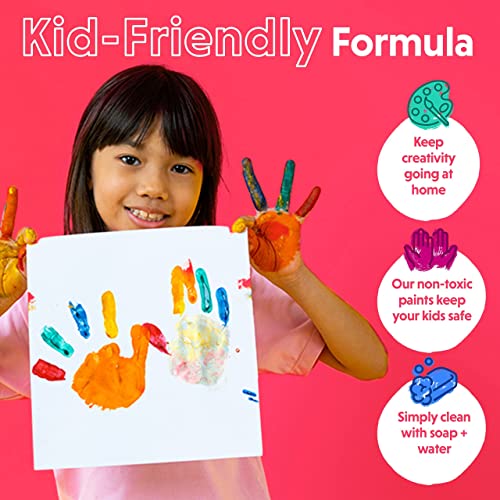 24 Premium Acrylic Paint Set with 3 Brushes