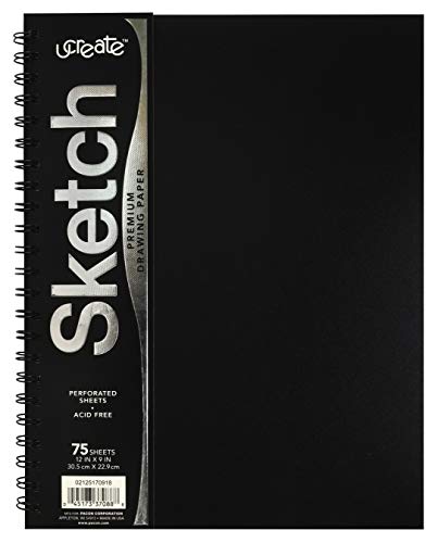 UCREATE Heavyweight Sketchbook, 30.5 x 22.9 cm, 75 Sheets