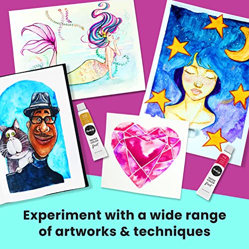 Chalkola 36-Piece Watercolor Paint Set with Brushes