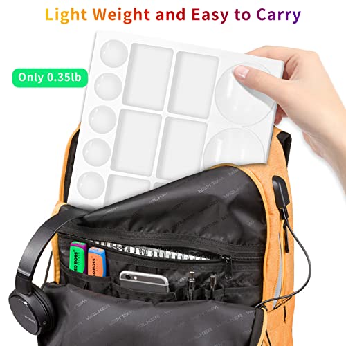 20-Compartment Plastic Paint Mixing Palette, White