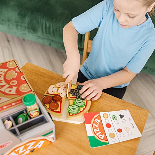 Melissa & Doug Wooden Pizza Toy Play Set