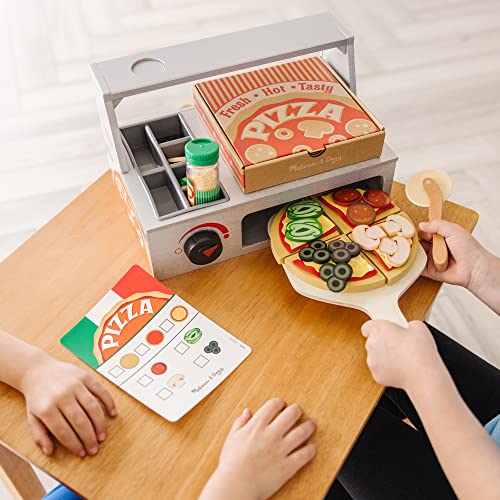 Melissa & Doug Wooden Pizza Toy Play Set