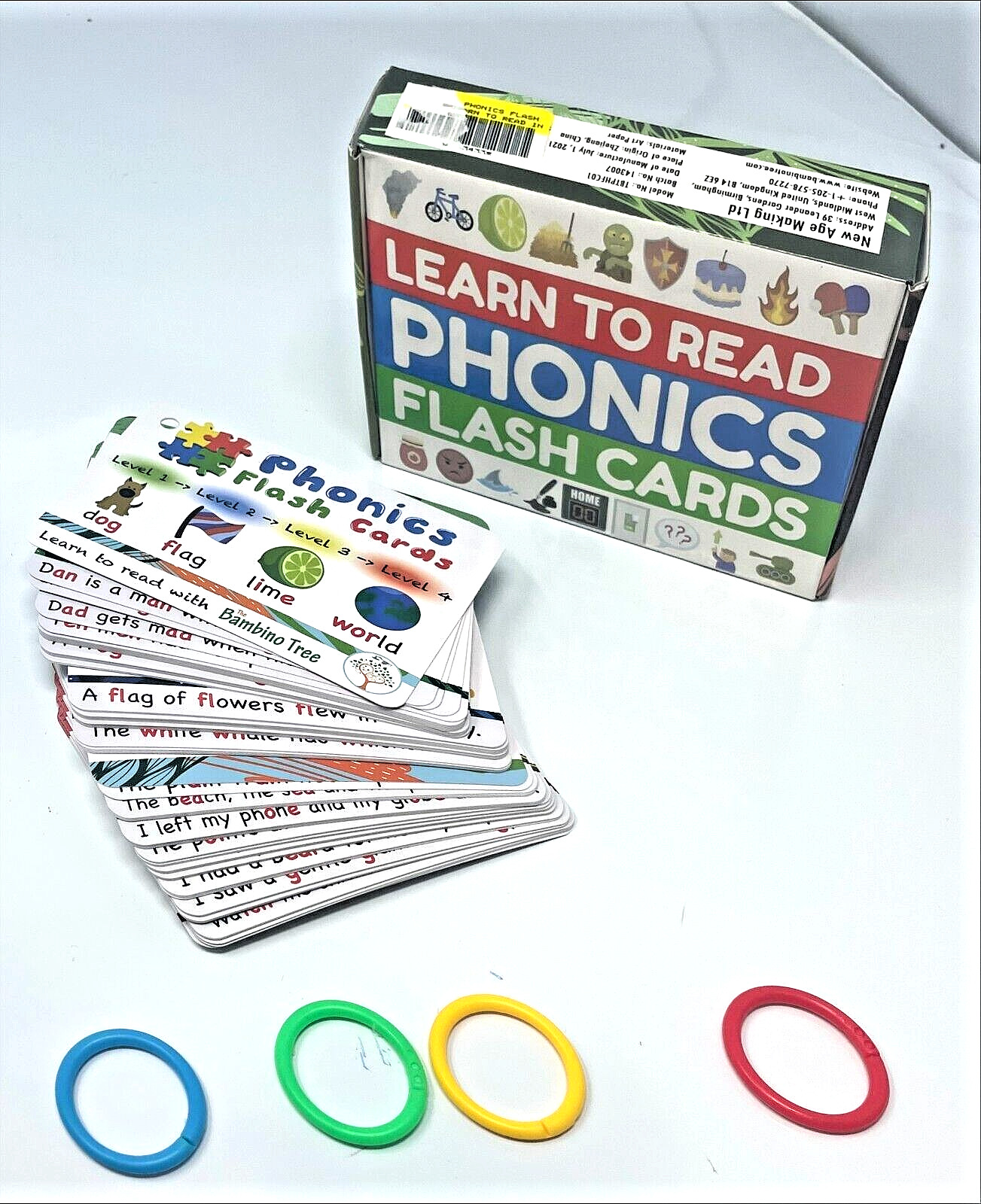 Bambino Tree Phonics Flash Cards for Learning