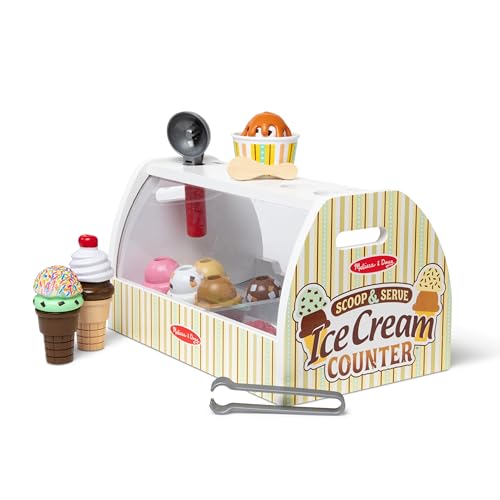 Melissa & Doug Wooden Ice Cream Counter Toy
