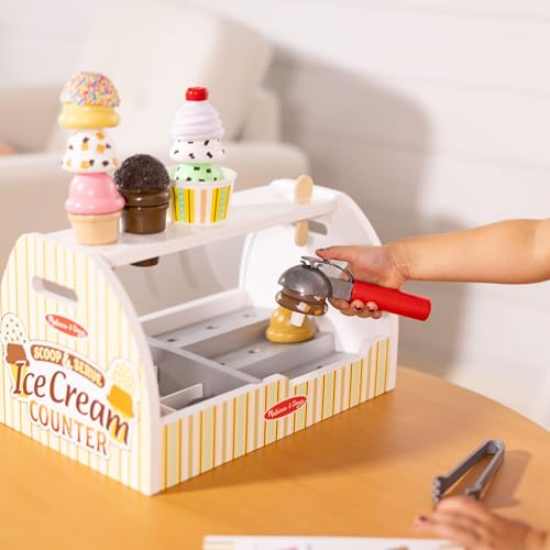 Melissa & Doug Wooden Ice Cream Counter Toy