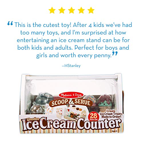 Melissa & Doug Wooden Ice Cream Counter Toy