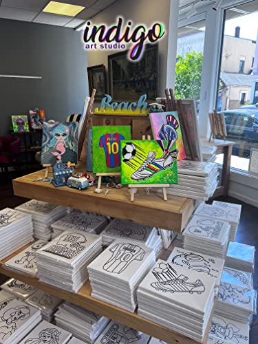 8-Pack Kids' Canvas Painting Set with Fun Designs