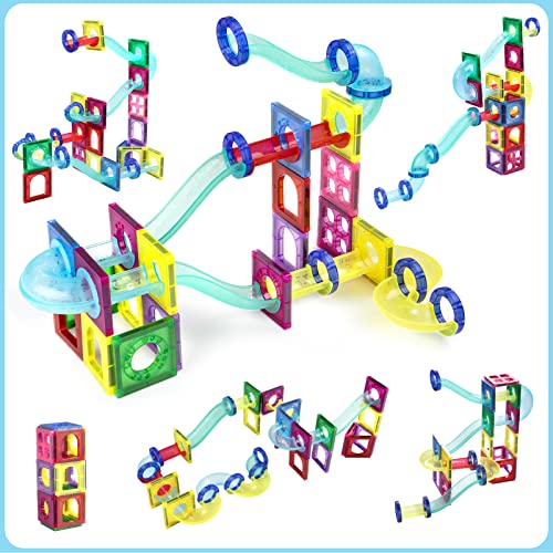Magnetic Marble Run Track Building Blocks Set