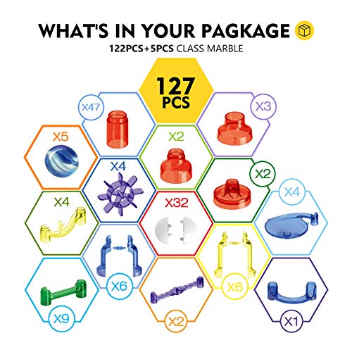 Magicfly 127-Piece Marble Run Race Track Set