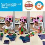 Magna-Tiles Bright Colors 32-Piece 3D Building Set