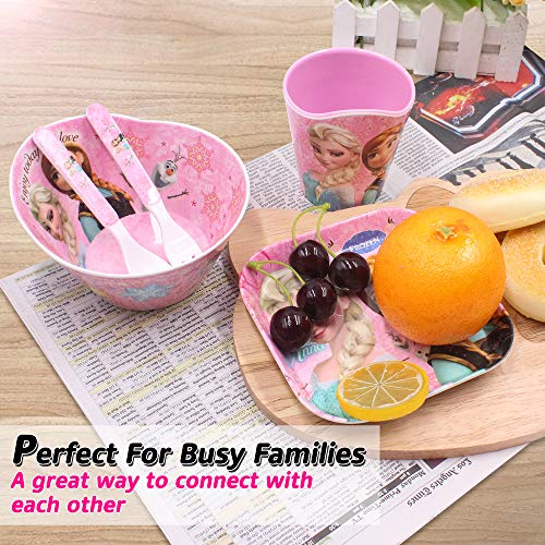 Disney Princess Elsa and Anna 5-Piece Tableware Set