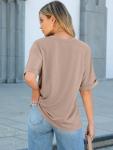 Oversized Khaki Summer Tee with Pocket