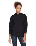 Cozy Black Fleece Pullover Hoodie for Women