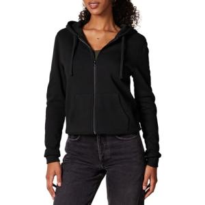 Black Fleece Full-Zip Hoodie for Women