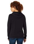 Cozy Black Fleece Pullover Hoodie for Women