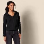 Black Fleece Full-Zip Hoodie for Women