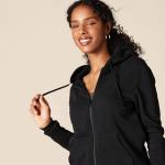 Black Fleece Full-Zip Hoodie for Women