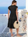 ANRABESS Women’s Black Ruffle Sleeve Summer Dress