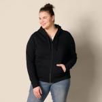Black Fleece Full-Zip Hoodie for Women