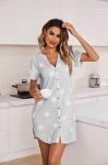 Ekouaer Comfy Short Sleeve Pajama Dress