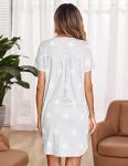 Ekouaer Comfy Short Sleeve Pajama Dress