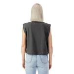 American Apparel Women’s Heavyweight Cotton, Boxy, Cropped, and Garment Dyed Muscle T-Shirt, Style G307GD, 2-Pack, Faded Black (2-pack), Small