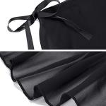 Stelle Women Ballet Skirt Black Chiffon Wrap Skirt Waist Tie Flowy Dance Skirts (Black,M)