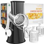 Cambom Manual Rotary Cheese Grater with Three Blades