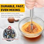 OOKUU Stainless Steel Semi-Automatic Egg Whisk 11.7