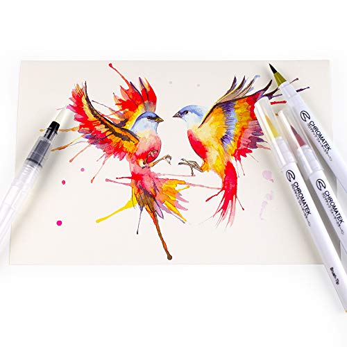 54 Watercolor Pens Set with Blending Brushes & Pad