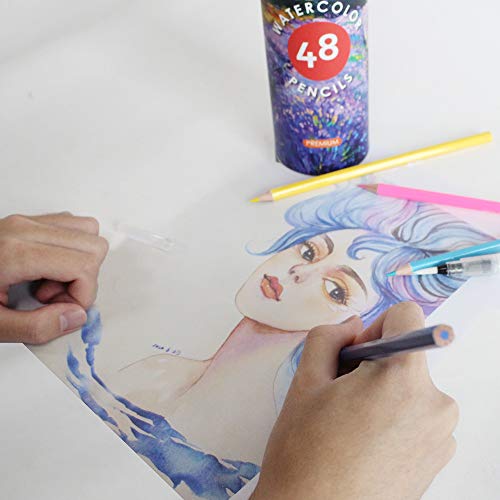 48 Watercolor Pencils for Adults and Kids