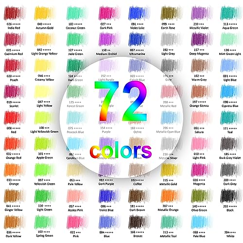 75-Color Pencils Set for Adult Coloring