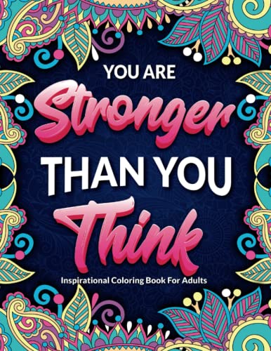Inspirational Adult Coloring Book with 50 Quotes